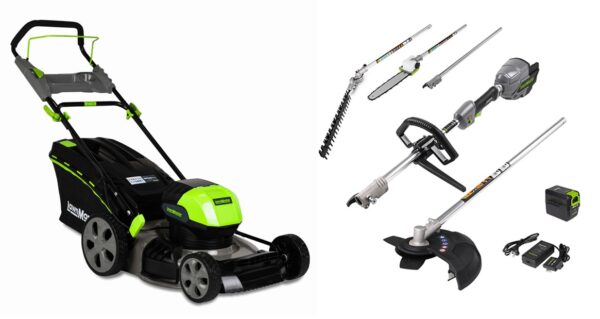 LAWNMASTER LAWNMOWER 40V LITHIUM 18" & BRUSH CUTTER 4N1 KIT