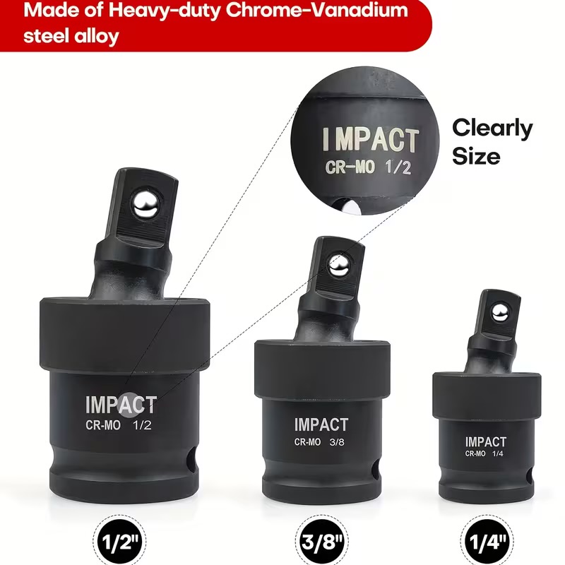 18 Piece Drive Tool Attachment Set – 1/4”, 3/8” & 1/2” - Image 4